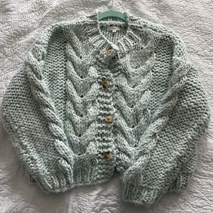 Little Lies Anthropologie Chunky Cable Sweater